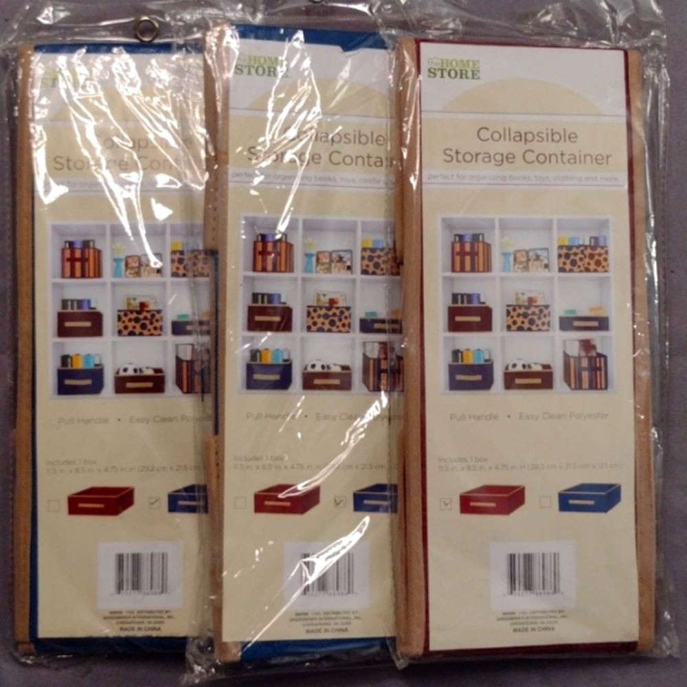 NWOT 3-Collapsible Storage Containers